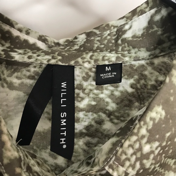 🐬Willi Smith Button Front High Low Top Size M - Picture 5 of 5